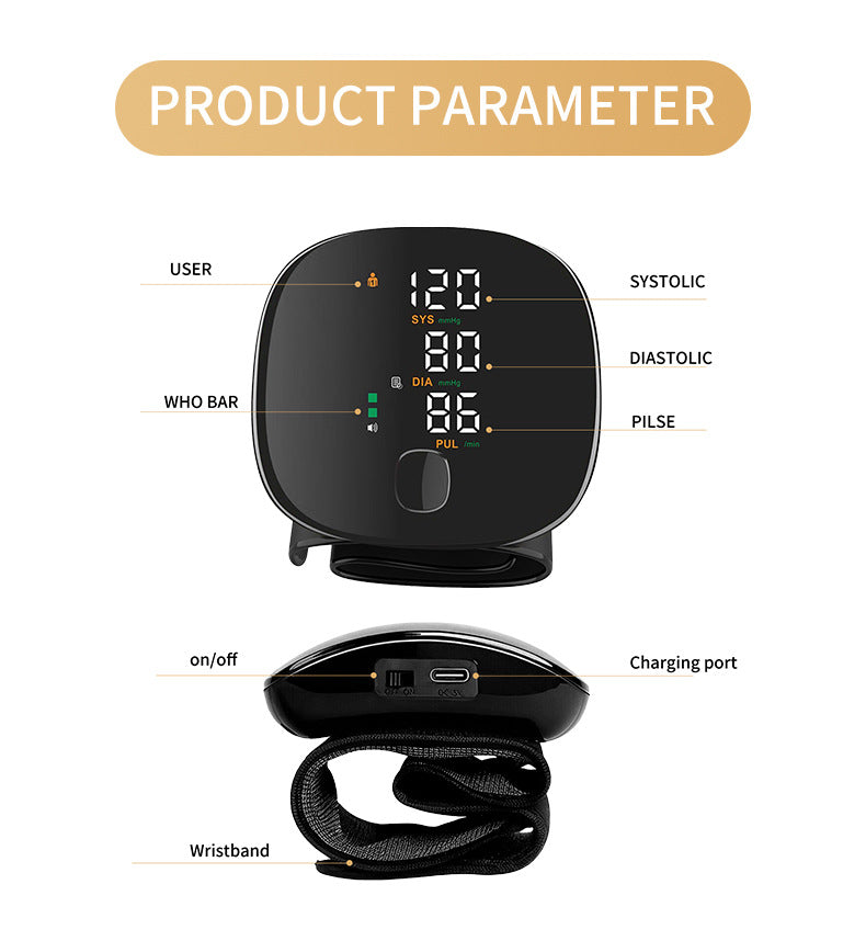 Tensiomètre automatique au poignet sans fil