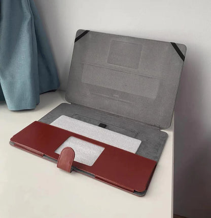 Étui Élégant en Cuir PU pour Ordinateur Portable – Protection & Style Professionnel